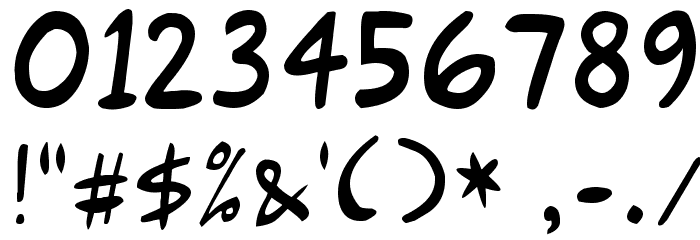 Gort's Fair Hand normal Font OTHER CHARS