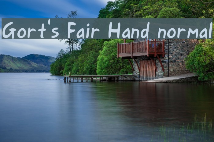 Gort's Fair Hand normal Font examples