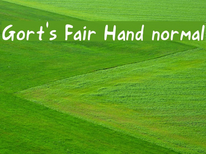 Gort's Fair Hand normal Font examples