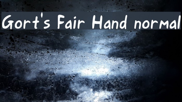 Gort's Fair Hand normal Font examples