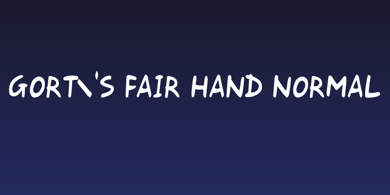 Gort's Fair Hand normal Social Header