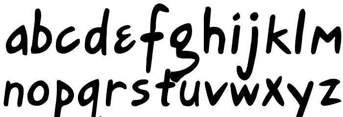Gort's Fair Hand normal Font LOWERCASE