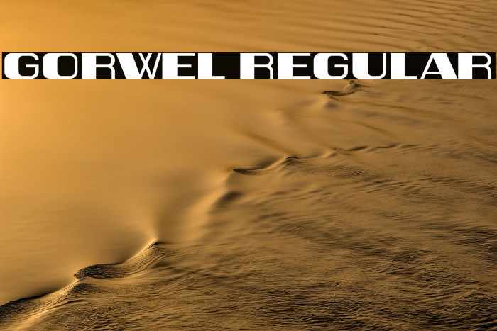 Gorwel Regular Example 1