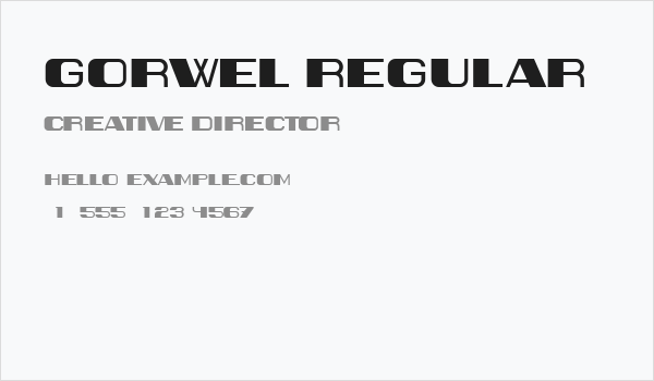 Gorwel Regular Business Card