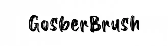 Gosber Brush  Скачать бесплатные шрифты