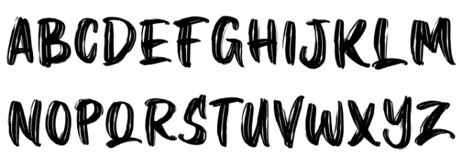 Gosber Brush Schriftart Groß