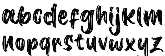 Gosber Brush Font LOWERCASE