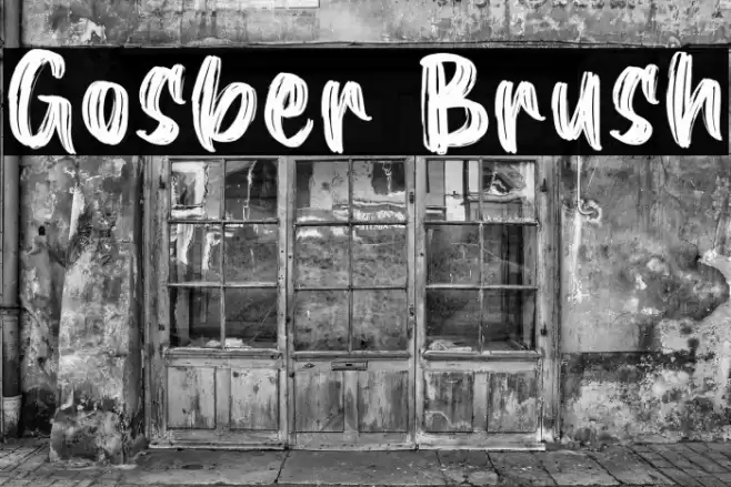 Gosber Brush Font examples