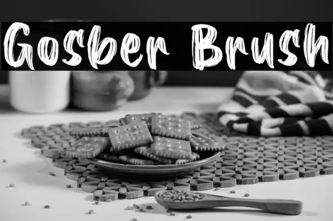 Gosber Brush Font examples