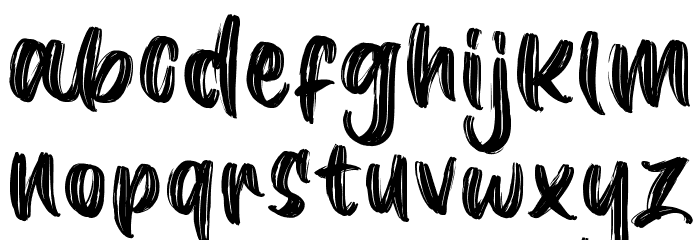 Gosber Brush Font LOWERCASE