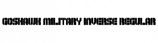 Goshawk Military Inverse Regular  Frei Schriftart Herunterladen