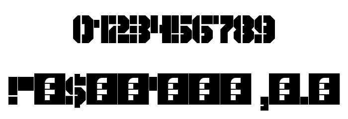 Goshawk Military Inverse Regular Font OTHER CHARS