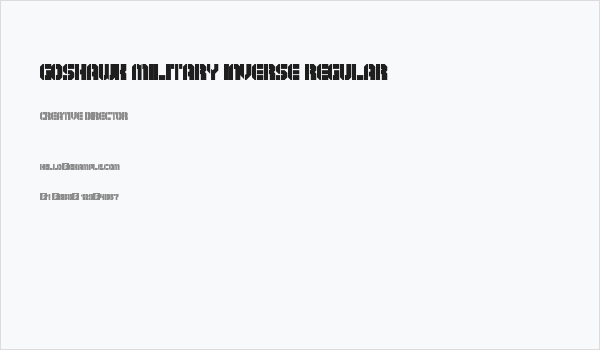 Goshawk Military Inverse Regular Business Card