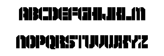 Goshawk Military Inverse Regular Font LOWERCASE