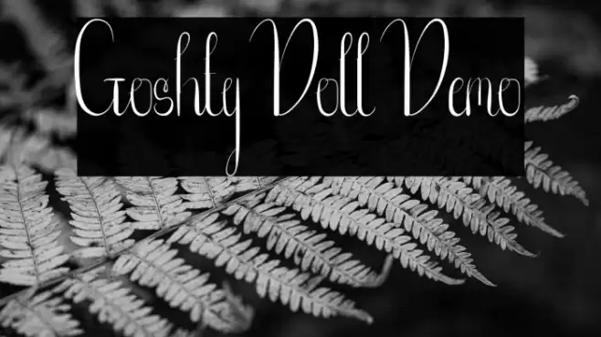 Goshty Doll Demo Font examples