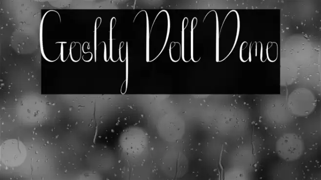 Goshty Doll Demo Font examples