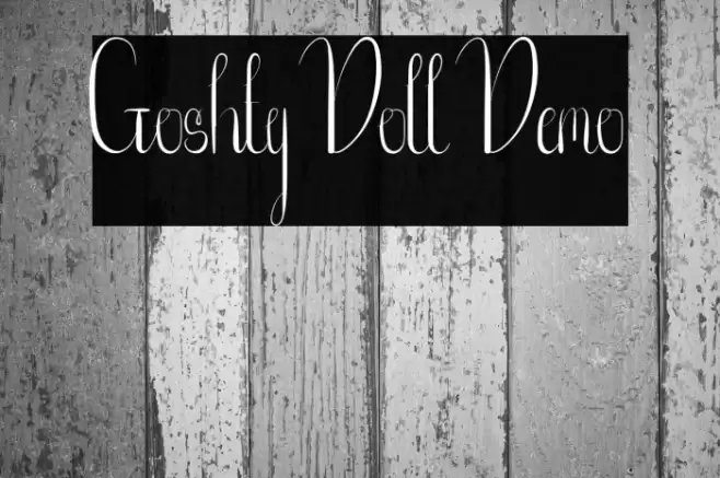 Goshty Doll Demo Font examples