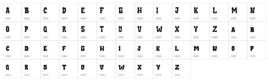 Goskha Free Regular Character Map
