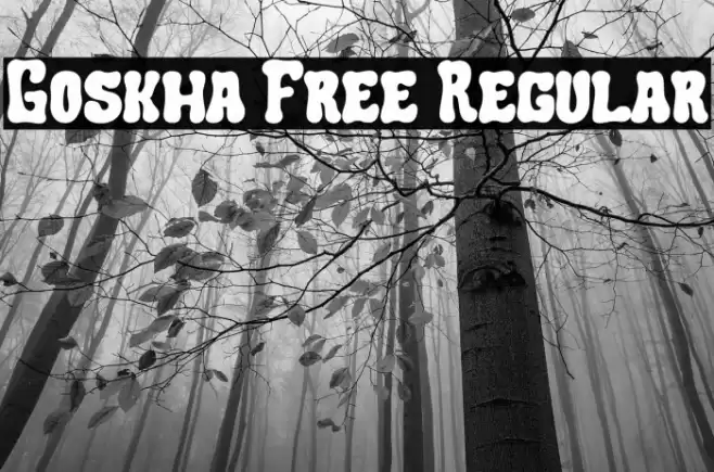 Goskha Free Regular Font examples