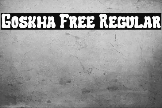 Goskha Free Regular Font examples