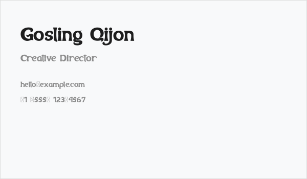 Gosling Qijon Business Card