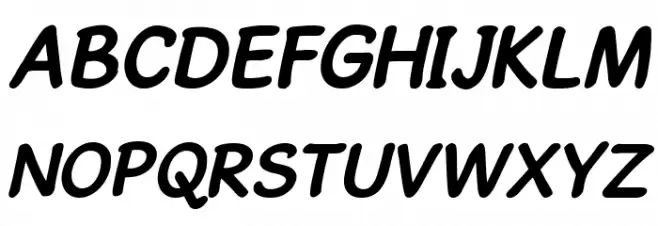 GosmickSansBoldOblique Schriftart Groß