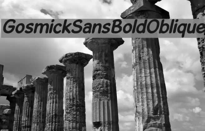 GosmickSansBoldOblique Polices examples