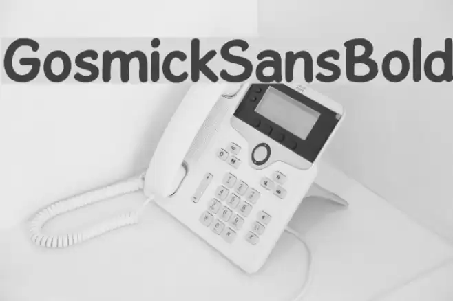 GosmickSansBold Schriftart examples
