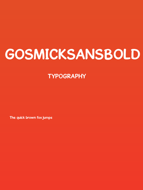 GosmickSansBold Poster