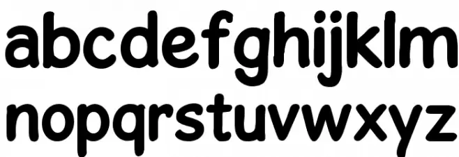 GosmickSansBold Schriftart Kleinbuchstaben