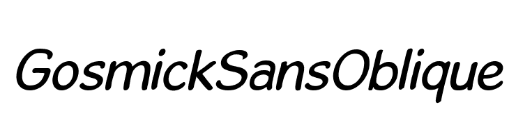 GosmickSansOblique Font