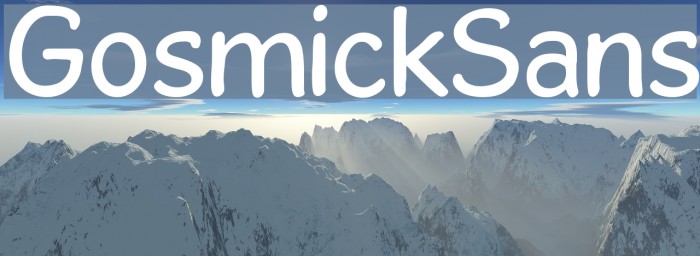 GosmickSans Font examples