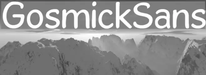 GosmickSans Polices examples