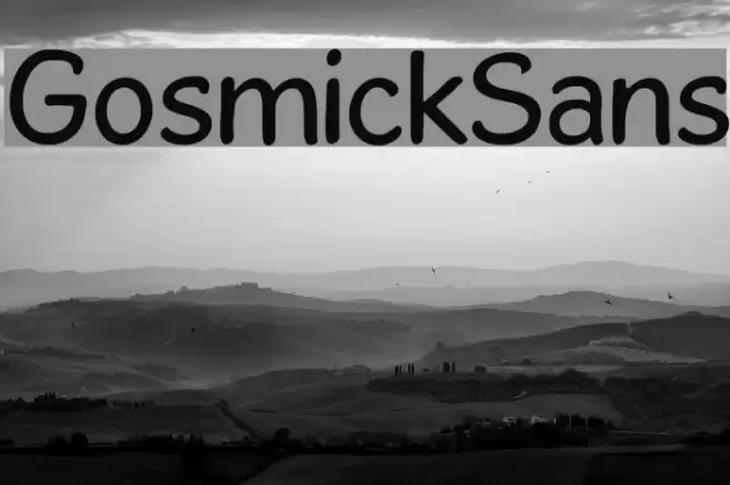 GosmickSans Polices examples
