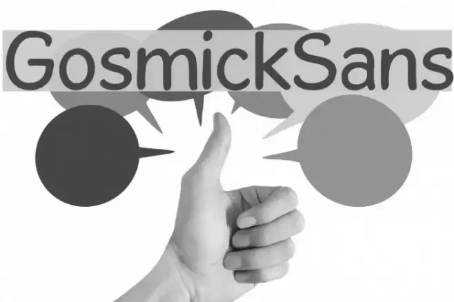 GosmickSans Polices examples