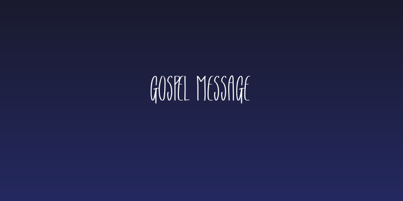 Gospel Message Social Header
