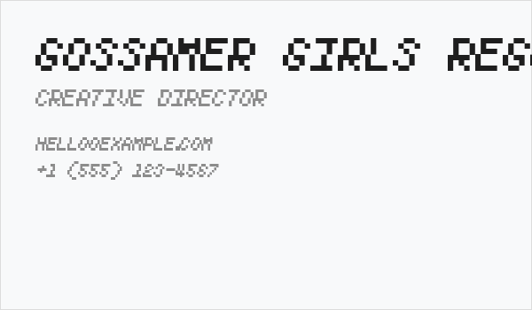 Gossamer Girls Regular Business Card