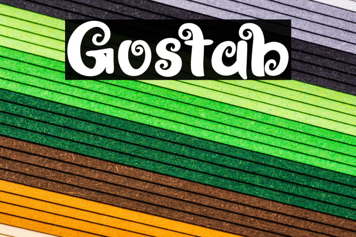 Gostab Font examples