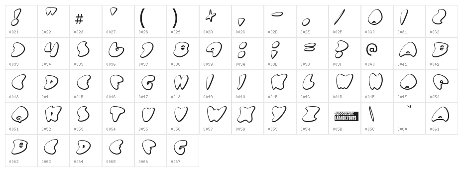 Got No Heart Character Map