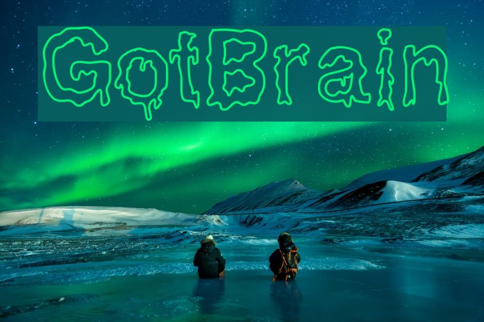 GotBrain Font examples