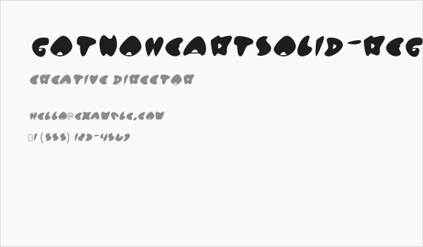 GotNoHeartSolid-Regular Business Card