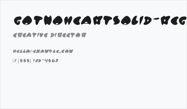 GotNoHeartSolid-Regular Business Card