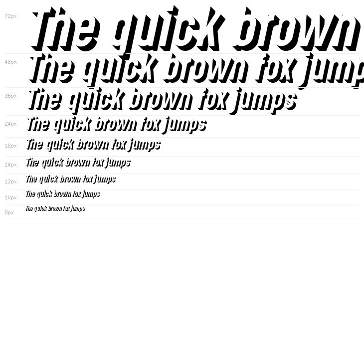 Gotcha Gothic 3D Italic Waterfall