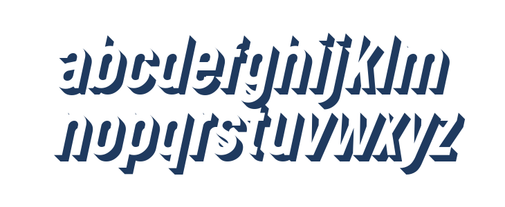 Gotcha Gothic 3D Italic Lowercase