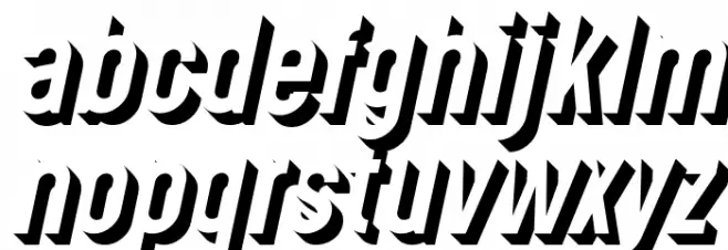 Gotcha Gothic 3D Italic फ़ॉन्ट लोअरकेस