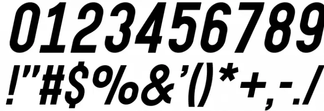 Gotcha Gothic Italic Font OTHER CHARS