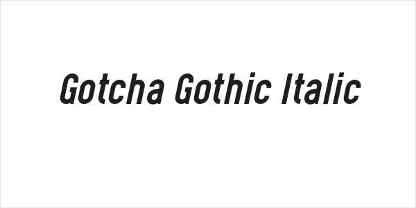 Gotcha Gothic Italic Logo