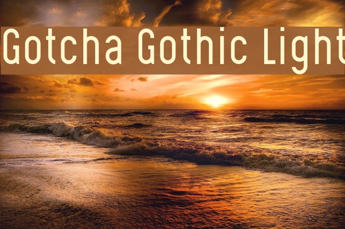 Gotcha Gothic Light Font examples