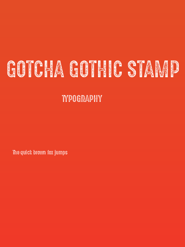 Gotcha Gothic Stamp Poster