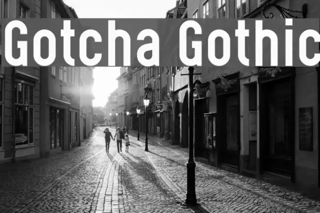 Gotcha Gothic Font examples